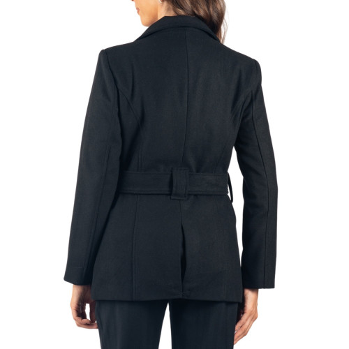 Alpine Swiss Bella Womens Wool Blend Coat Removable Belt Blazer